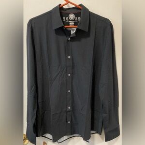 Flag & Anthem MadeFlex Men’s Long Sleeve Button Up Shirt Size Medium Jet Black